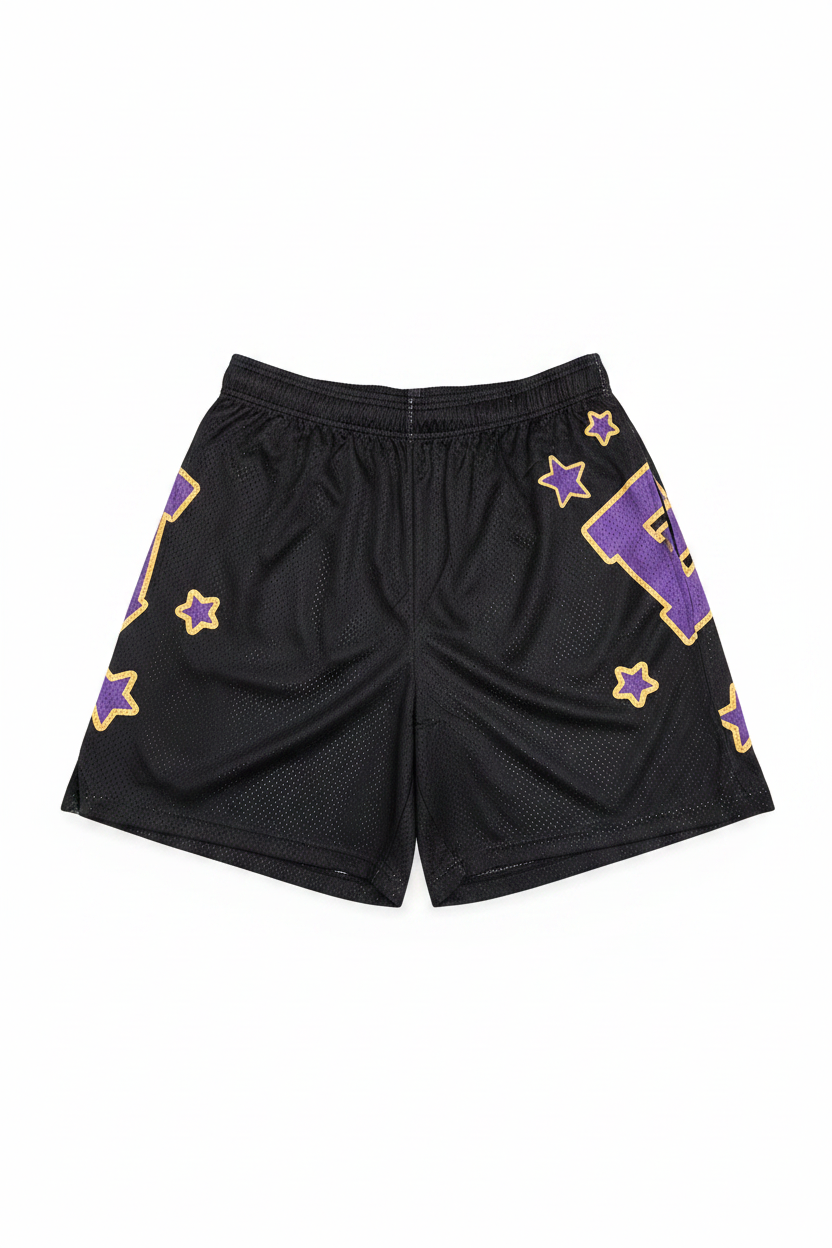 Men's Basketball Shorts Starry Night - Back No Tag