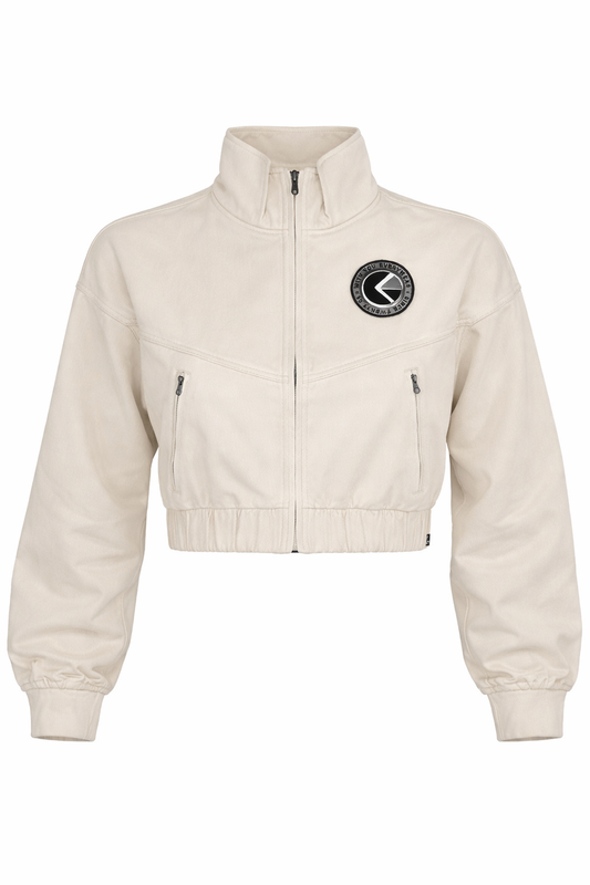 Women's Cropped Zip Jacket Sand