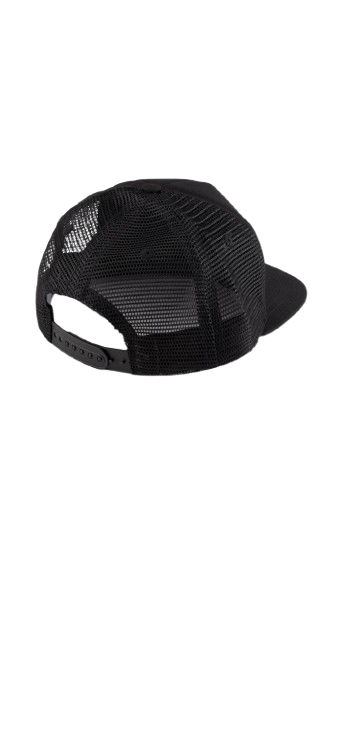 Rhude Collegiate Cotton Trucker Hat - Black - Back View