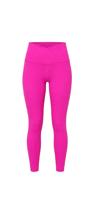 Lululemon pink high-rise align leggings front view - white background