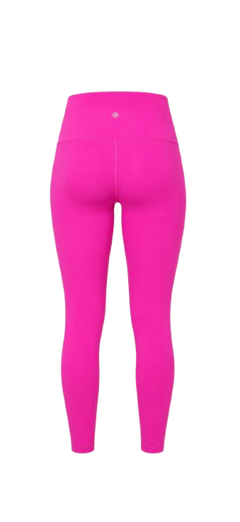 Lululemon pink high-rise align leggings back view - white background