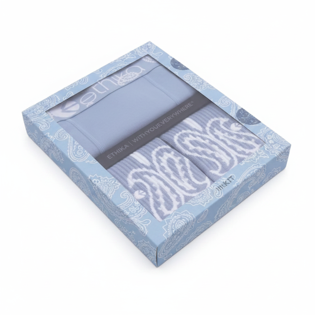 Blue Paisley Box Closed
