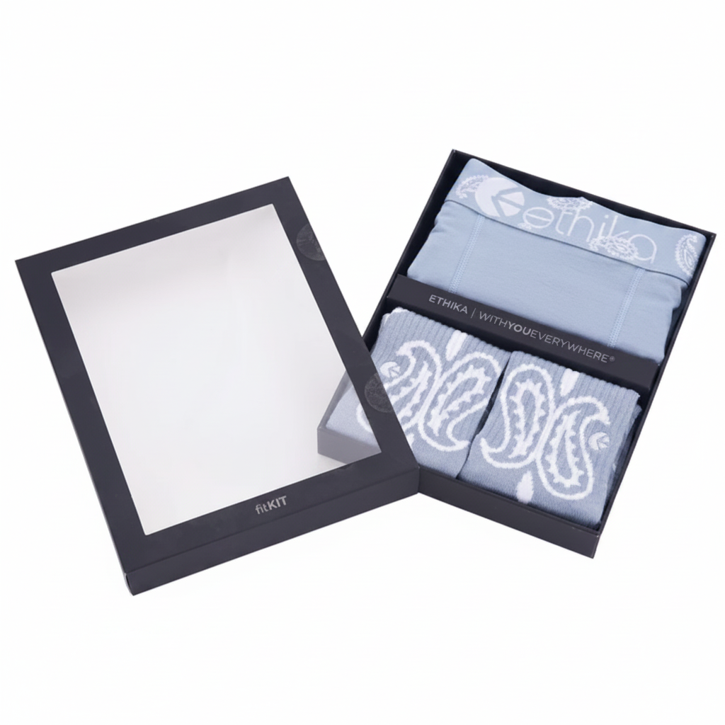 Blue Paisley Box Open