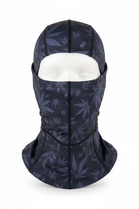 Ethika Shiesty Black Leaf Print front view ghost mannequin