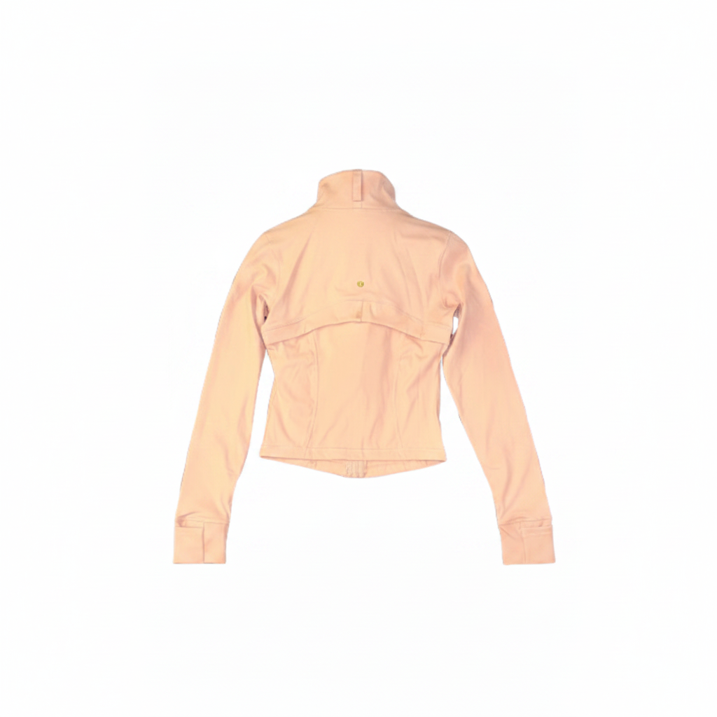 Lululemon Peach Crop Zip Jacket Back with Locker Loop - Ghost Mannequin