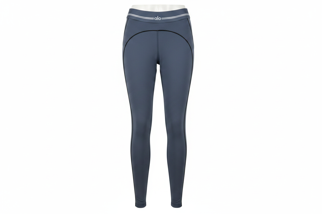Alo Yoga Slate Blue Leggings Front