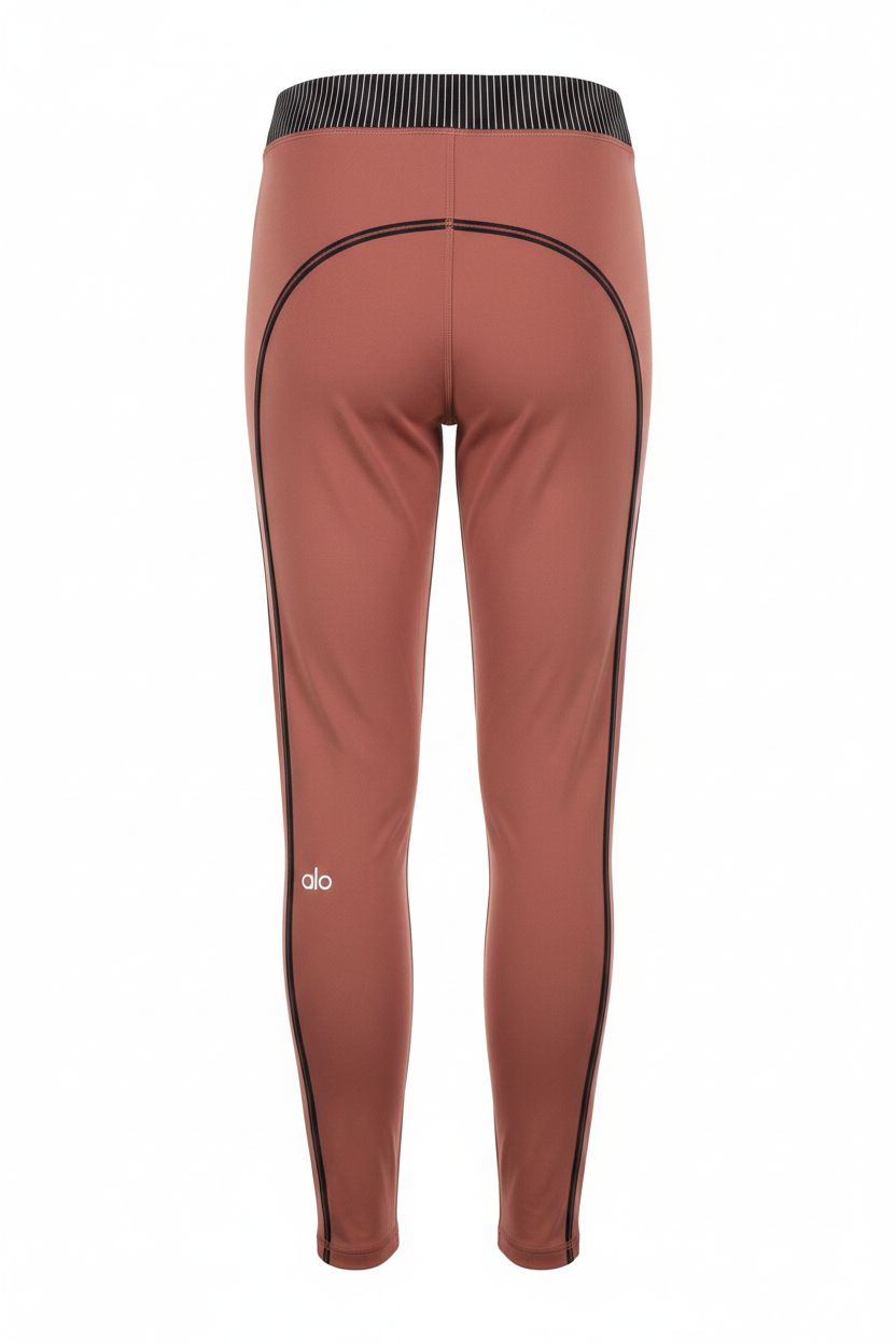 Alo Yoga Rust Leggings Ghost Mannequin Back