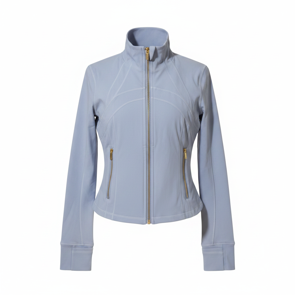 Lululemon Periwinkle Crop Zip Jacket - Ghost Mannequin