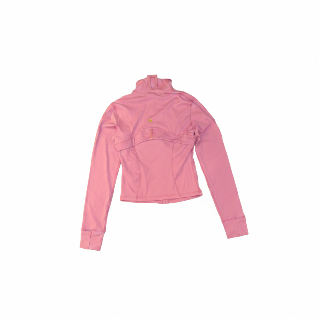 Lululemon Rose Crop Zip Jacket Back with Locker Loop - Ghost Mannequin