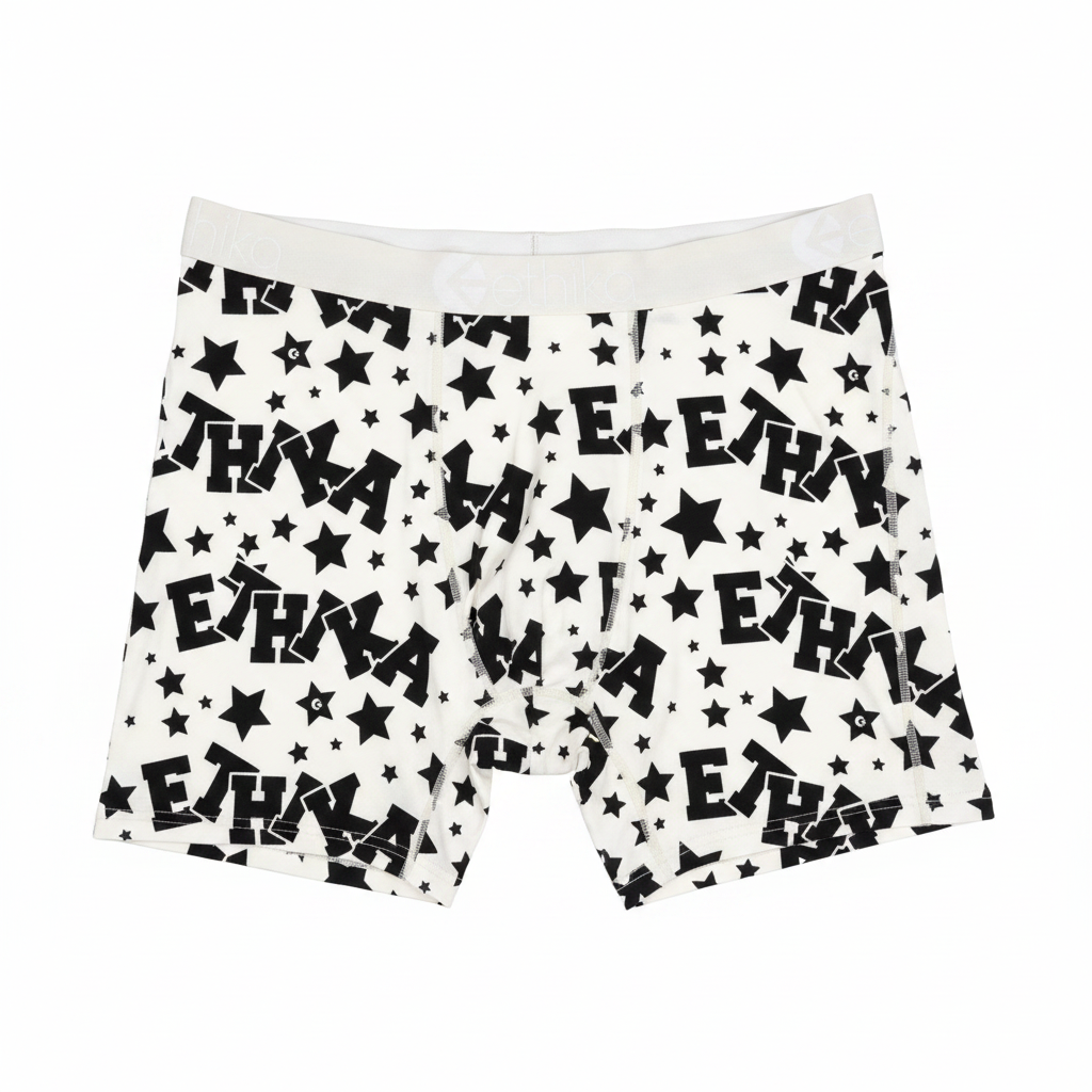 Ethika Star Print staple front view