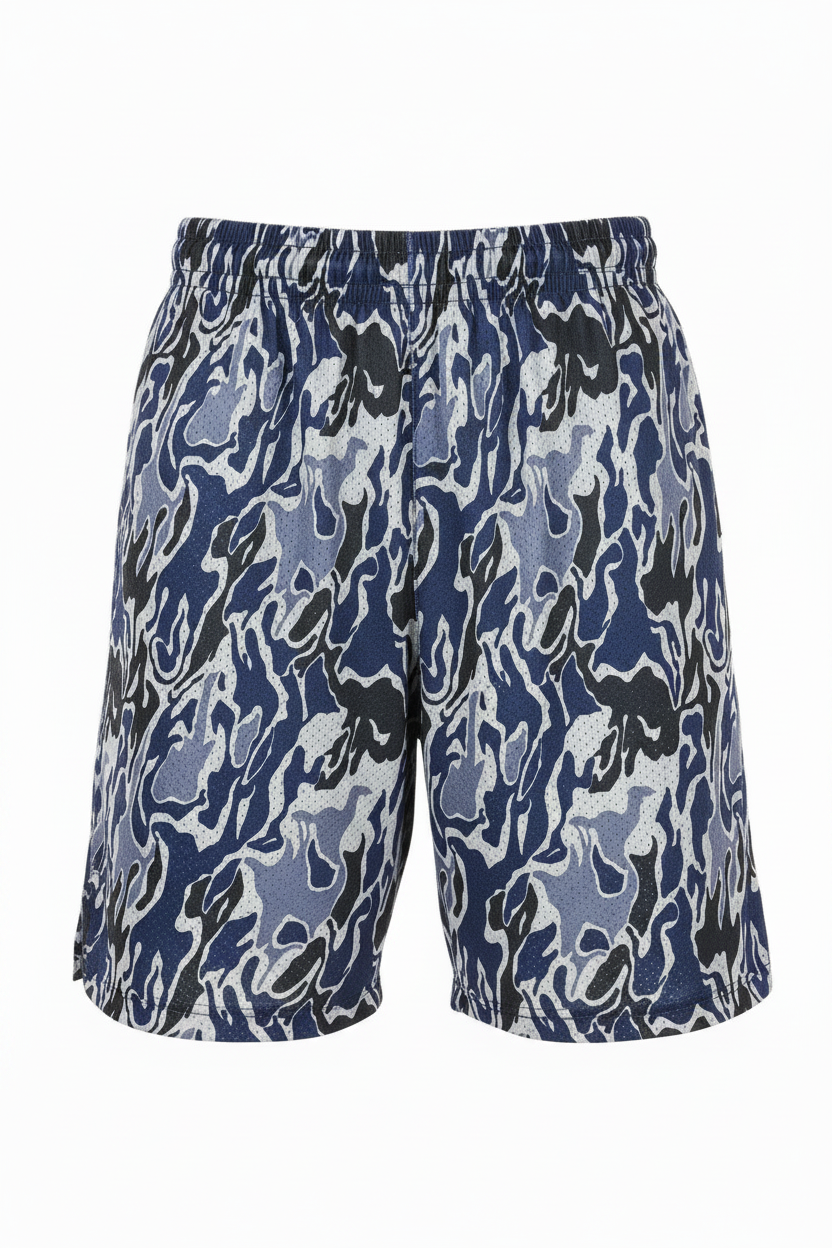 Ethika Men's Basketball Short - ghost mannequin front view, no tags
