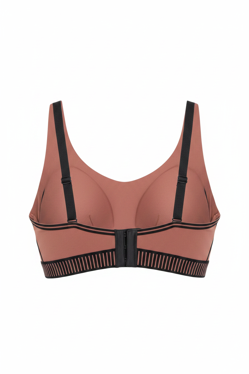 Alo Yoga Rust Sports Bra Ghost Mannequin Back