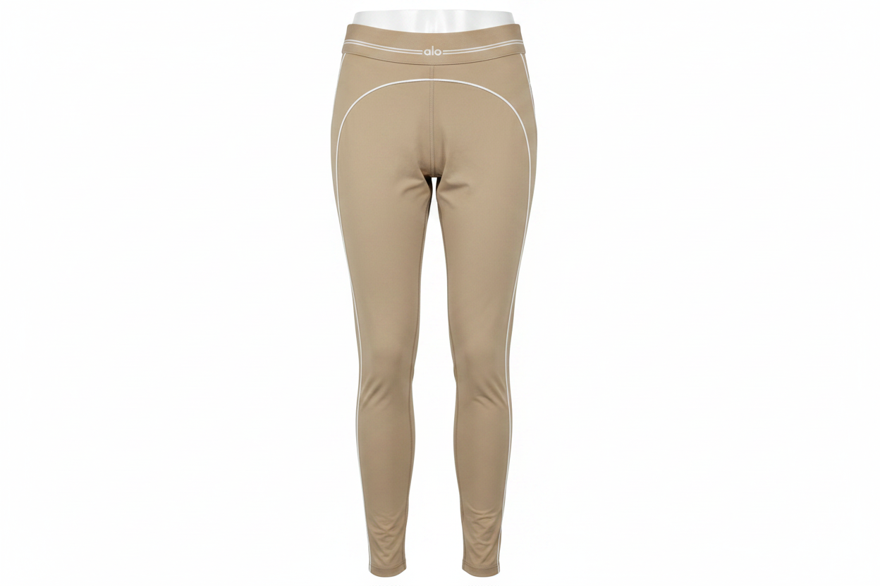 Alo Yoga Khaki Leggings Front