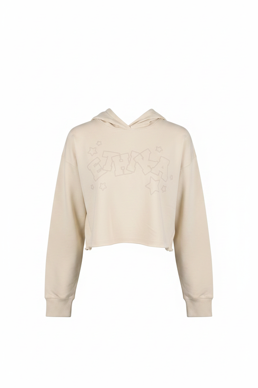Women's Raw Edge Hoodie Starry Night front ghost mannequin