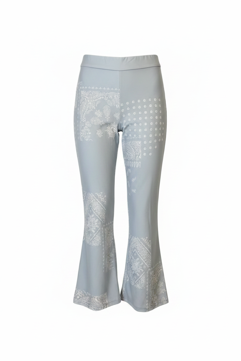 Women's Ice Paisley Flare Pants - Ghost Mannequin No Feet