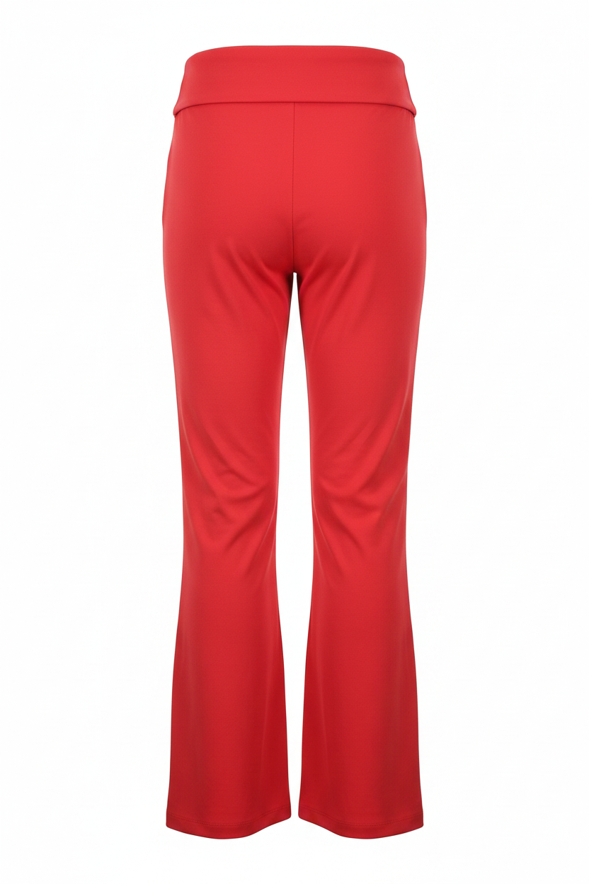 Women's Red Flare Pants - Back