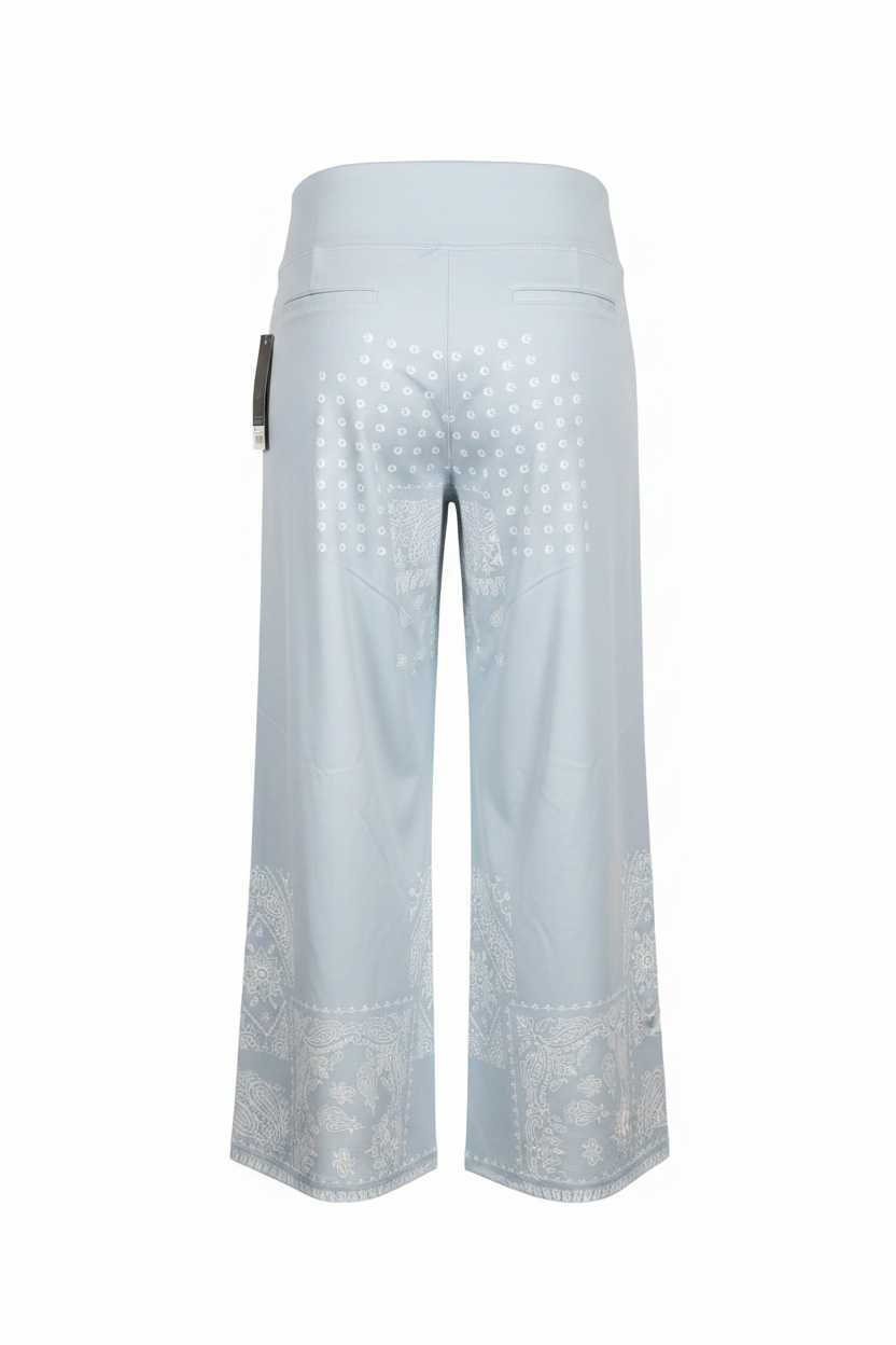 Women's Wide Leg Crop Pants - Back Ghost Mannequin